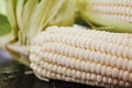 Peeled corn, elote maiz mexican food in mexico