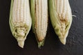 Peeled corn, elote maiz mexican food in mexico