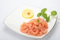 Peeled and deveined shrimp Royalty Free Stock Photo
