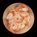 Peeled and deveined shrimps
