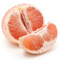 Fresh pummelo peeled isolated on white background Royalty Free Stock Photo