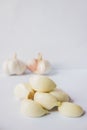 Peeled garlic Royalty Free Stock Photo