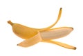 Peeled golden banana