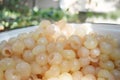 Peeled longan prepared for drying.Asian popular fruits are sweet fragrant and juicy eat fresh or eat dry.