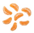 Peeled mandarin isolated Royalty Free Stock Photo
