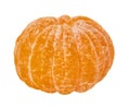 Peeled mandarin white isolated background Royalty Free Stock Photo