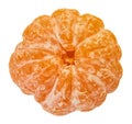 Peeled mandarin white isolated background Royalty Free Stock Photo