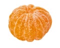 Peeled mandarin white isolated background Royalty Free Stock Photo