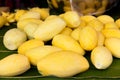 Peeled mango at street market