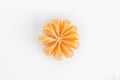 Peeled orange slices mandarin isolated on white background Royalty Free Stock Photo