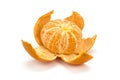 Peeled Orange sweet mandarin Royalty Free Stock Photo