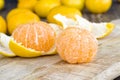 peeled orange tangerines Royalty Free Stock Photo