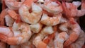 Peeled pink cooked shrimp