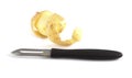 Peeled a potato Royalty Free Stock Photo