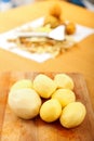 Peeled potatoes Royalty Free Stock Photo