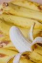 Peeled ripe banan