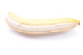 Peeled ripe banana isolated on a white background with shadow Royalty Free Stock Photo