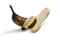 Peeled rotten banana Royalty Free Stock Photo