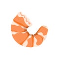 Peeled shrimp icon. Cartoon shrimp without shell, pink