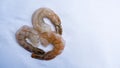 3 peeled shrimp Royalty Free Stock Photo