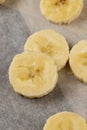 peeled, sliced ripe yellow banana