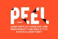 Peeled style font design