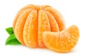 Peeled tangerine or clementine Royalty Free Stock Photo