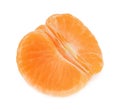 Peeled tangerine or mandarin fruit isolated on white background Royalty Free Stock Photo