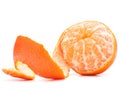 Peeled tangerine or mandarin fruit Royalty Free Stock Photo