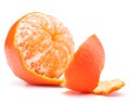 Peeled tangerine or mandarin fruit Royalty Free Stock Photo