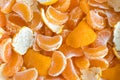 Peeled Tangerine With Skins Background