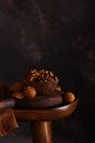 peeled walnuts in a wooden bowl