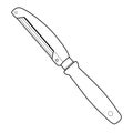 Peeler knife out line vector