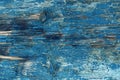 Peeling blue paint on an ancient wooden door Royalty Free Stock Photo