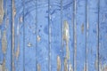 Peeling blue paint on wooden door or fence Royalty Free Stock Photo