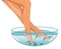 Peeling and exotic fish pedicure