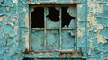 Peeling paint and broken windows adorn an abandoned factory its industrial charm now a ghostly memory Royalty Free Stock Photo