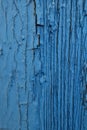 Peeling paint on old blue wooden wall Royalty Free Stock Photo