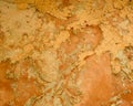 Peeling paint from wall from decades of abandonment. Abstract rough textures Royalty Free Stock Photo