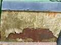 Peeling paint and rust texture on metal surface Royalty Free Stock Photo