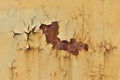 Peeling paint on a rusty old door Royalty Free Stock Photo