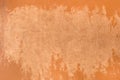 Peeling Paint Stain Worn Wood Floor Surface Weathered Background Texture Osb Wooden Orange Brown Shabby