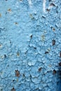 Old cracked paint on the iron pipe seamless texture. Pattern of rustic blue grunge material Royalty Free Stock Photo