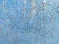 Peeling paint on wall seamless texture. Pattern of rustic blue grunge material Royalty Free Stock Photo