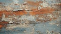 Peeling Paint On Wood: Accurate And Detailed Texture In Orange And Blue