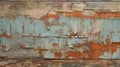 Textural Explorations: Peeling Paint And Cracked Wooden Wall Surface Royalty Free Stock Photo