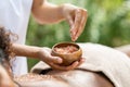 Peeling scrub treatment at resort Royalty Free Stock Photo