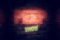 Peep show neon sign