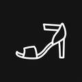 Peep-toe icon. High heels illustration. Shoes illustration. Shoes icon. Vector illustration