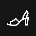 Peep-toe icon. High heels illustration. Shoes illustration. Shoes icon. Vector illustration